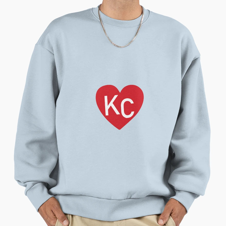Kc Heart Sweatshirt - Trendy Graphic Men Women - T-Shirt, Sweatshirt, Hoodie