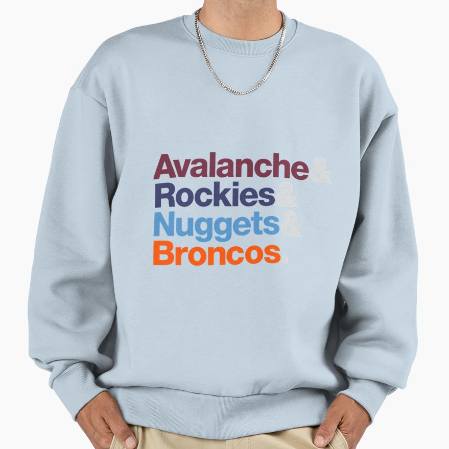 Denver Sports Teams Sweatshirt - Graphic Print Unisex - T-Shirt, Sweatshirt, Hoodie