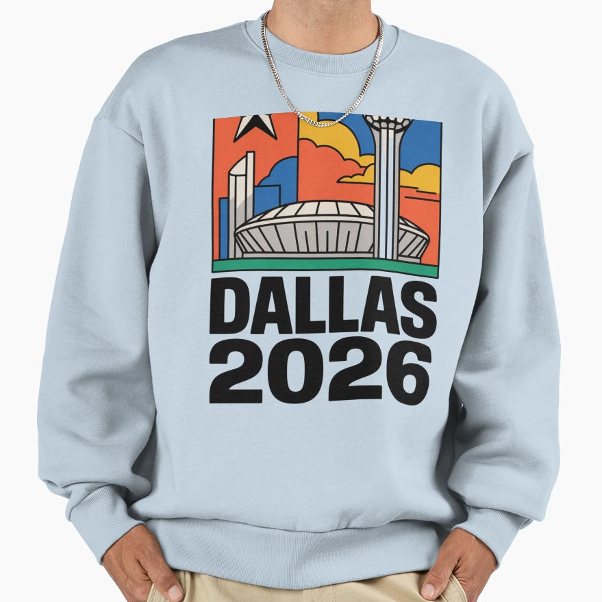 Dallas 2026 Texas Soccer Souvenir V22 T-Shirt - Trendy Graphic Men Women - T-Shirt, Sweatshirt, Hoodie