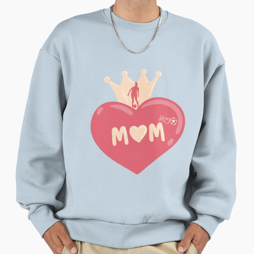 Happy Mom Soccer Sweatshirt - Custom Art Print for Adults - T-Shirt, Sweatshirt, Hoodie