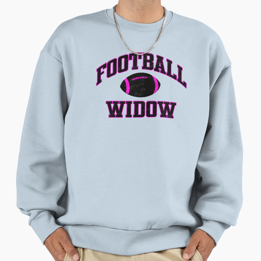 Football Widow Sweatshirt - Unique Graphic for Adults - T-Shirt, Sweatshirt, Hoodie