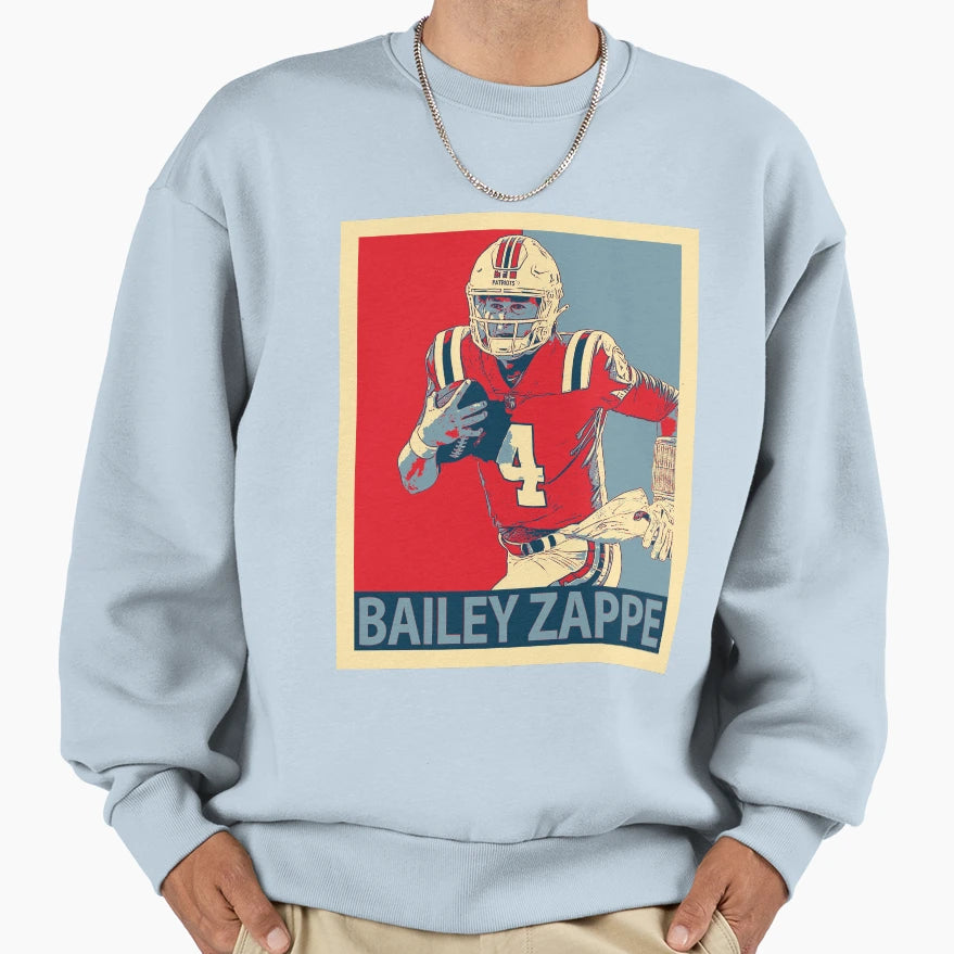 Bailey Zappe Sweatshirt - Aesthetic Graphic for Adults - T-Shirt, Sweatshirt, Hoodie