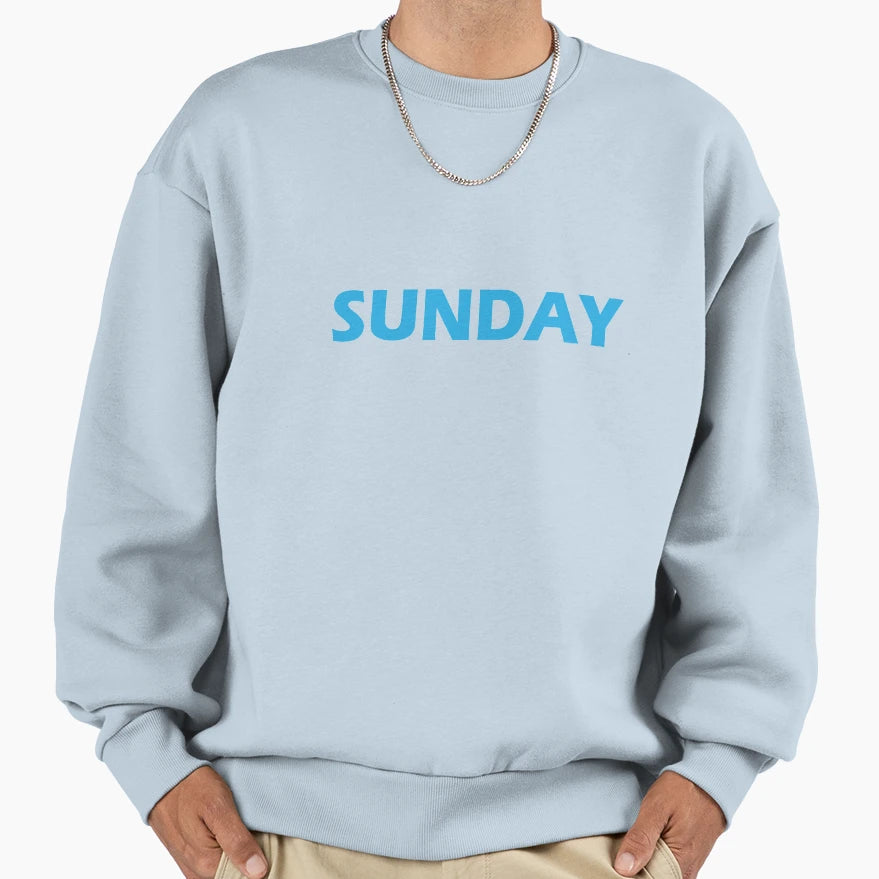 Sunday Funday Sweatshirt - Minimalist Print Men Women - T-Shirt, Sweatshirt, Hoodie