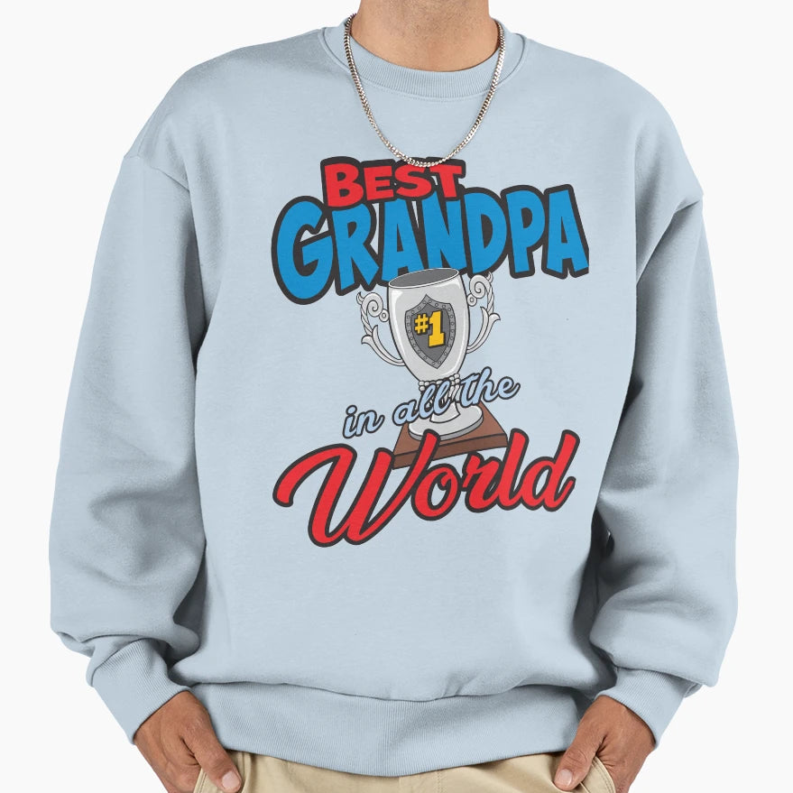 Best Grandpa 1 Sweatshirt - Trendy Graphic for Adults - T-Shirt, Sweatshirt, Hoodie