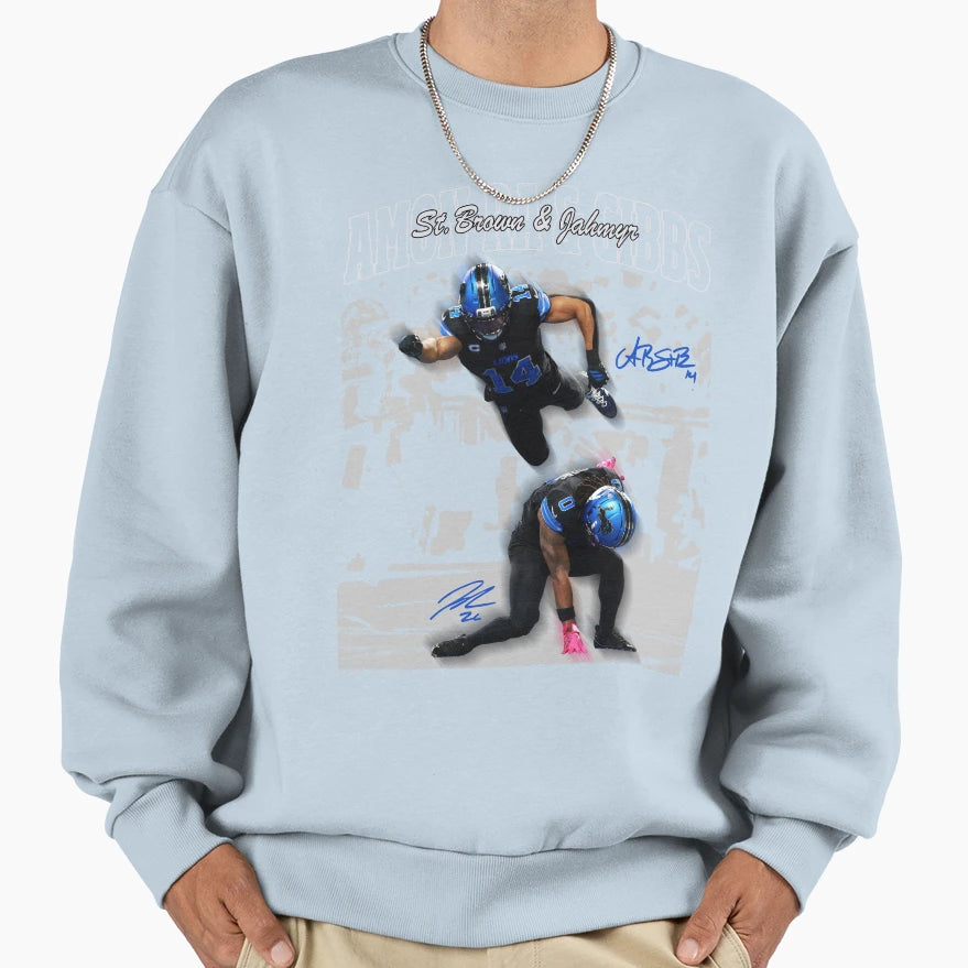 Amon Ra St Brown JG Sweatshirt - Minimalist Print for Adults - T-Shirt, Sweatshirt, Hoodie