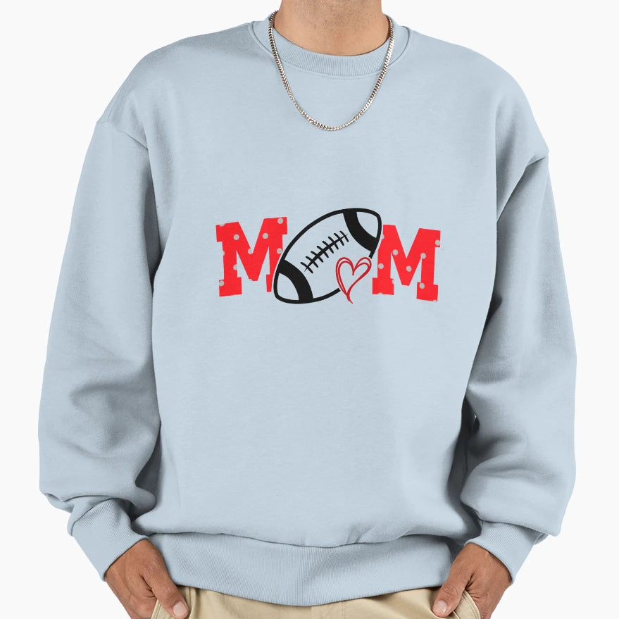 Football Mom Polka Dots Football Sweatshirt - Aesthetic Graphic for Adults - T-Shirt, Sweatshirt, Hoodie