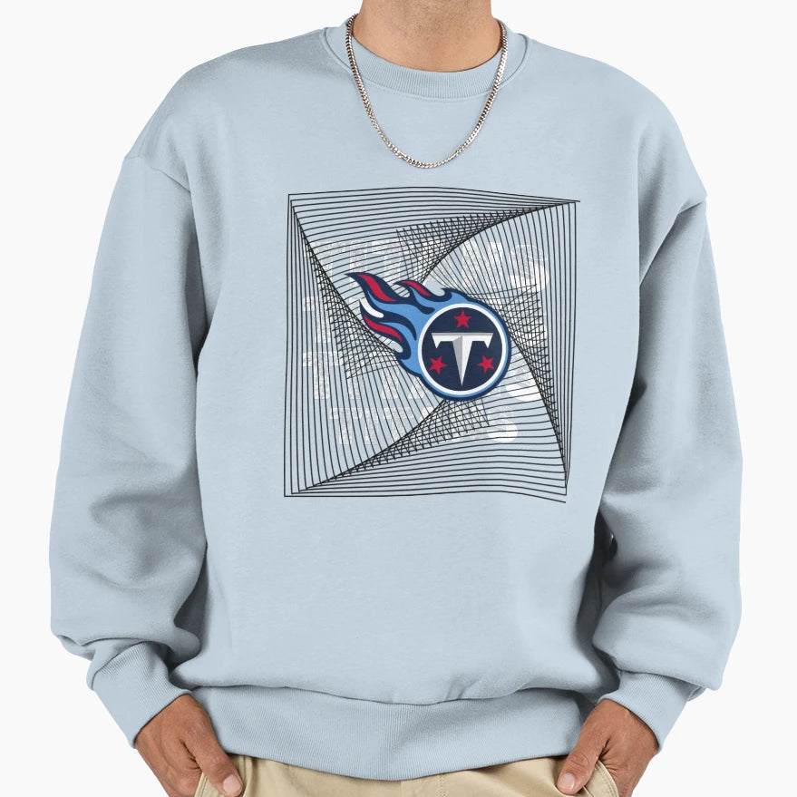 Tennessee Titans Repeat Logo T-Shirt - Casual Everyday Wear Men Women - T-Shirt, Sweatshirt, Hoodie