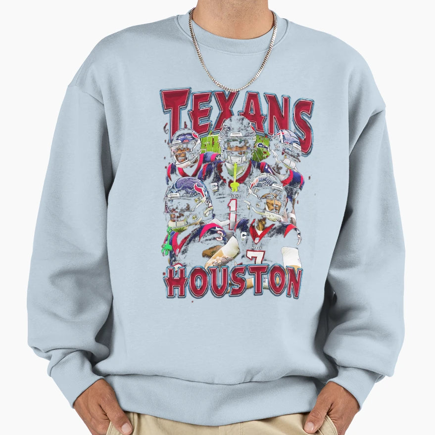 Houston Team Sweatshirt - Casual Everyday Wear Unisex - T-Shirt, Sweatshirt, Hoodie