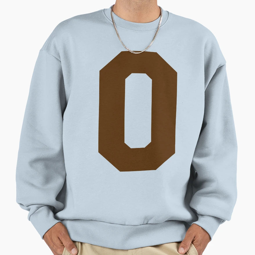 Alphabet Brown O Sports Letter O Sweatshirt - Streetwear Style Men Women - T-Shirt, Sweatshirt, Hoodie