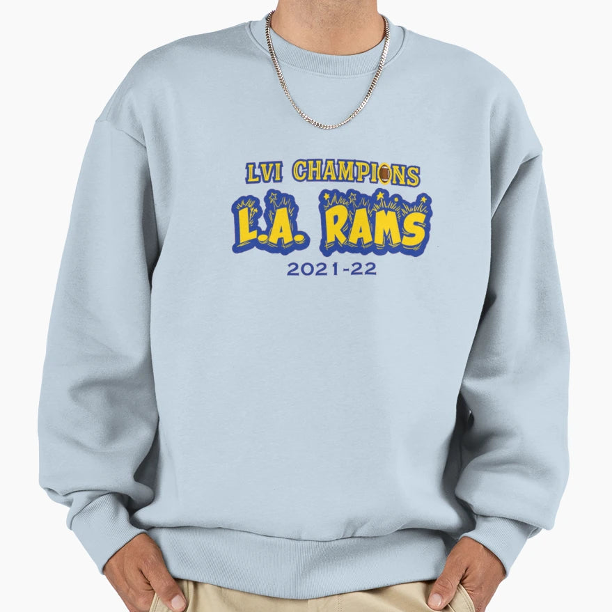 Los Angeles Rams Super Bowl Lvi Sweatshirt - Aesthetic Graphic Men Women - T-Shirt, Sweatshirt, Hoodie