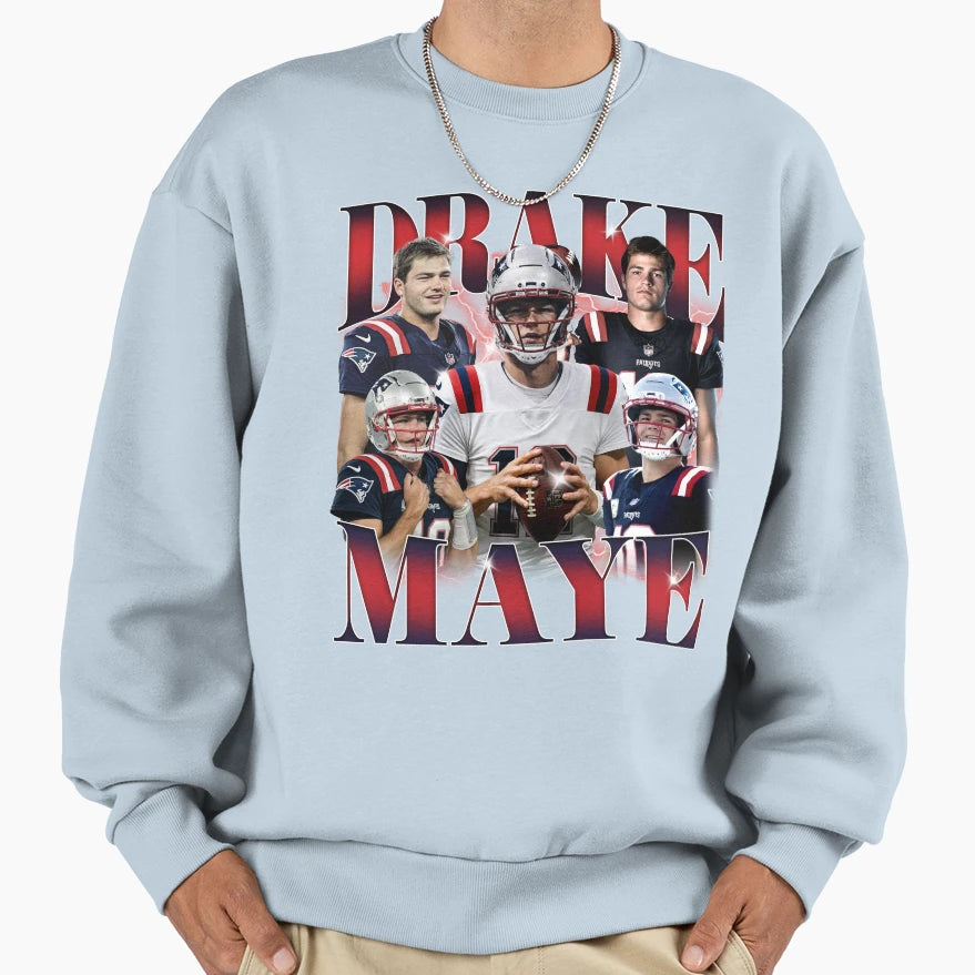 Drake Maye 10 New England Football Sweatshirt - Trendy Graphic Men Women - T-Shirt, Sweatshirt, Hoodie