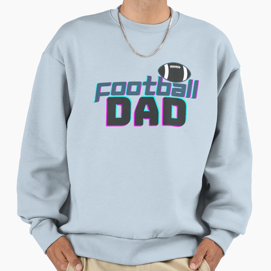 Football Dad Football Game Sweatshirt - Minimalist Print for Adults - T-Shirt, Sweatshirt, Hoodie