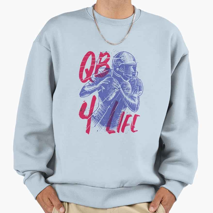 Quarterback Live American Football Player Sweatshirt - Graphic Print Unisex - T-Shirt, Sweatshirt, Hoodie