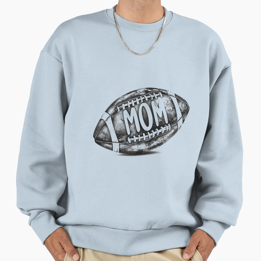 Football Mom Grunge American Sweatshirt - Graphic Print for Adults - T-Shirt, Sweatshirt, Hoodie