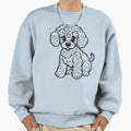 Poodle Curly Fur And Bow Its Head Sweatshirt - Casual Everyday Wear Unisex - T-Shirt, Sweatshirt, Hoodie