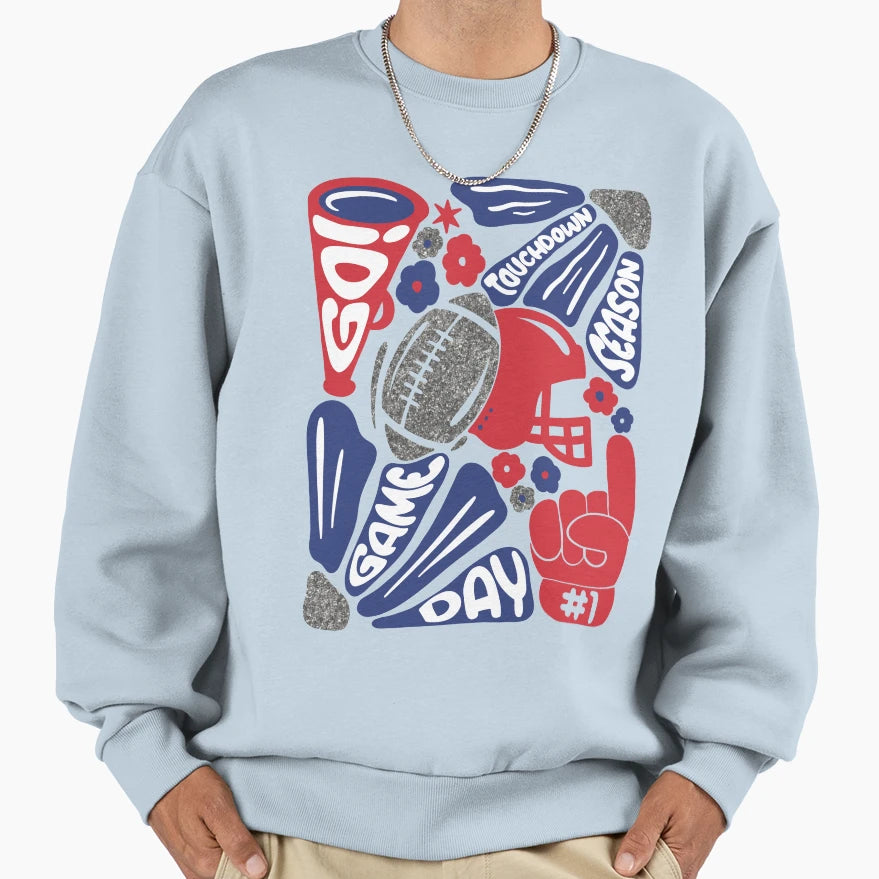 Game Day Sweatshirt - Aesthetic Graphic for Adults - T-Shirt, Sweatshirt, Hoodie