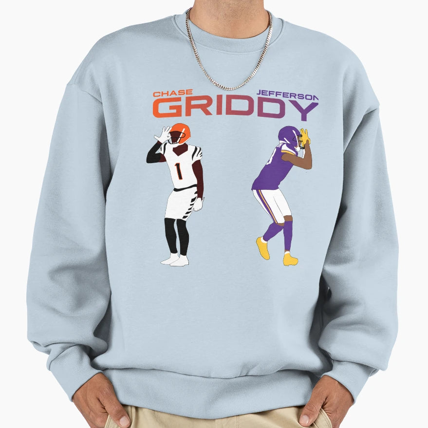Griddy Duo JJ And Jamarr Chase Best Sweatshirt - Fun Novelty Design Unisex - T-Shirt, Sweatshirt, Hoodie