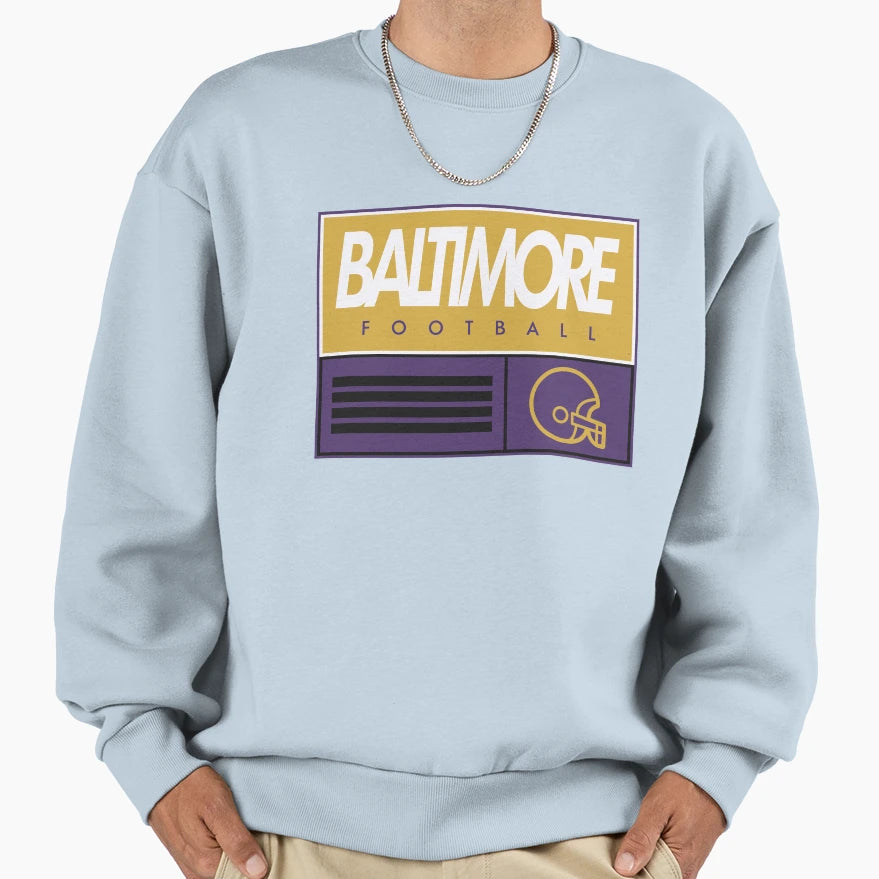 Baltimore Football Sweatshirt - Unique Graphic Men Women - T-Shirt, Sweatshirt, Hoodie
