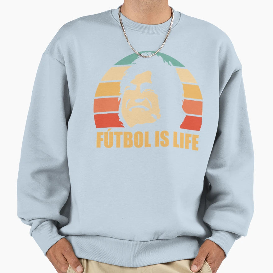 Futbol Is Lif E Sweatshirt - Fun Novelty Design for Adults - T-Shirt, Sweatshirt, Hoodie