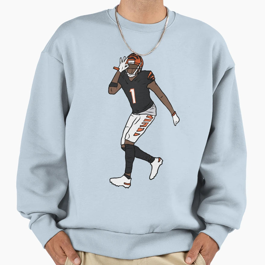 Jamarr Chase Celebration 3 Sweatshirt - Graphic Print Men Women - T-Shirt, Sweatshirt, Hoodie