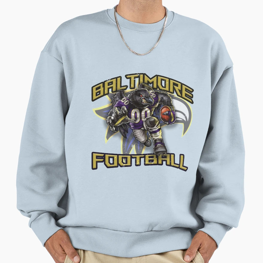 Baltimore Football Sweatshirt - Custom Art Print for Adults - T-Shirt, Sweatshirt, Hoodie