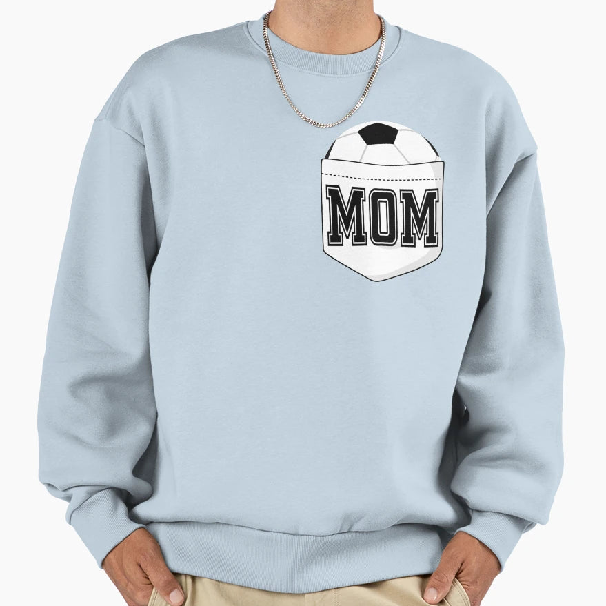 Soccer Mom Football Breast Pocket T-Shirt - Trendy Graphic Unisex - T-Shirt, Sweatshirt, Hoodie