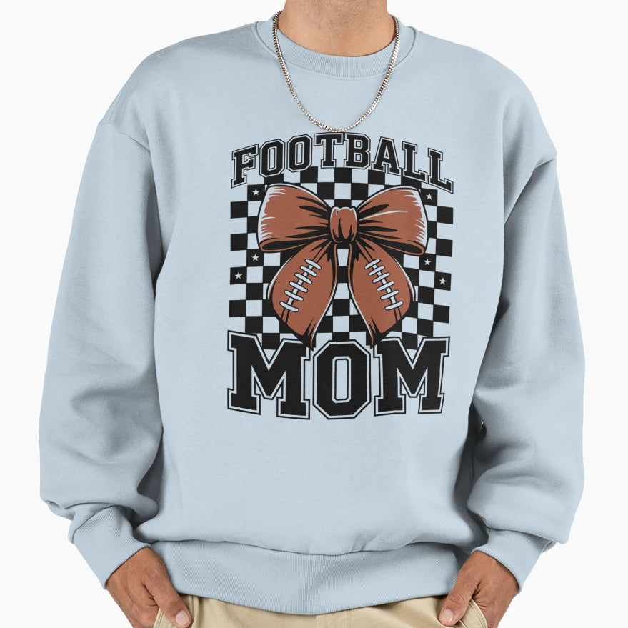 Football Bow Mother Day Sweatshirt - Trendy Graphic Unisex - T-Shirt, Sweatshirt, Hoodie
