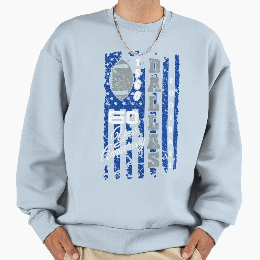 Dallas Pro Football 60 Year Anniversary Sweatshirt - Unique Graphic Unisex - T-Shirt, Sweatshirt, Hoodie