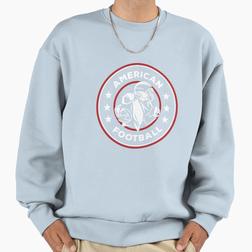 American Football Player Badge Sweatshirt - Unique Graphic Unisex - T-Shirt, Sweatshirt, Hoodie