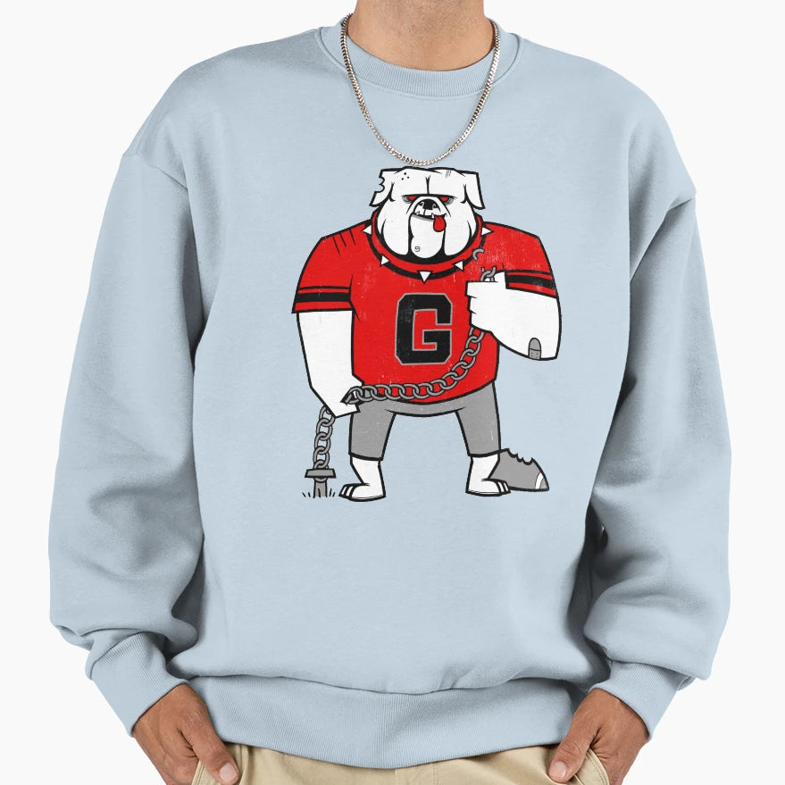 College Sports Bulldog Sweatshirt - Graphic Print for Adults - T-Shirt, Sweatshirt, Hoodie