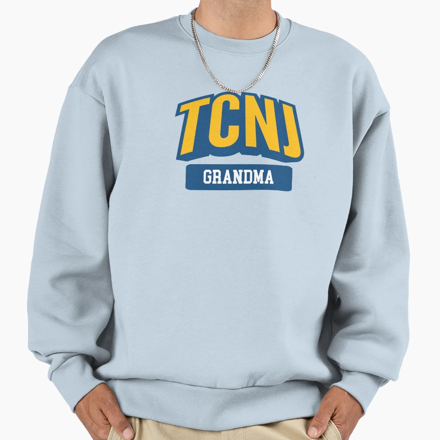 Tcnj Grandma Collegiate Arch Sweatshirt - Aesthetic Graphic for Adults - T-Shirt, Sweatshirt, Hoodie