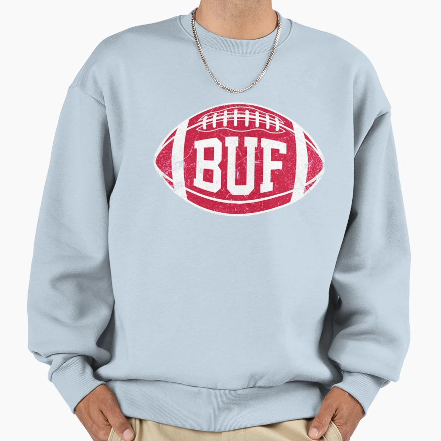 Buf Football Blue Sweatshirt - Casual Everyday Wear Unisex - T-Shirt, Sweatshirt, Hoodie