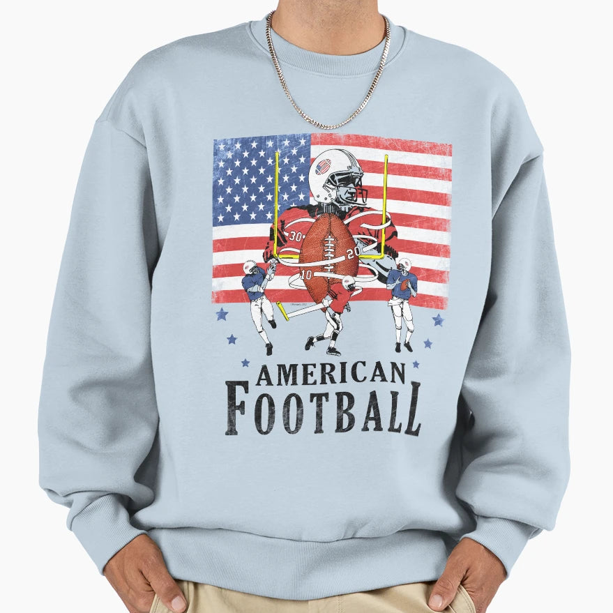 American Flag Fantasy Football Sweatshirt - Streetwear Style Unisex - T-Shirt, Sweatshirt, Hoodie