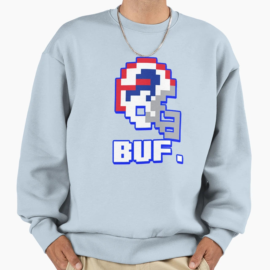 Buffalo Tecmo Bowl Helmet Circle Wagons And T-Shirt - Unique Graphic Unisex - T-Shirt, Sweatshirt, Hoodie