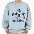 Los Angeles Rams Football Cartoon Go Sweatshirt - Streetwear Style Unisex - T-Shirt, Sweatshirt, Hoodie