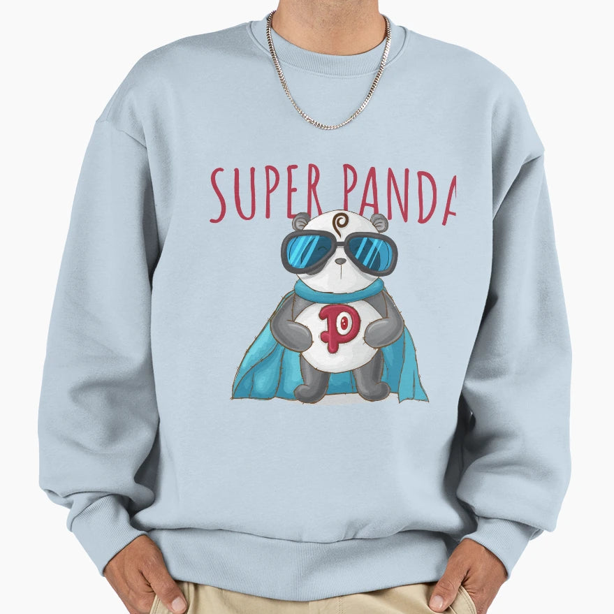 Super Panda Super Panda Hero Sweatshirt - Graphic Print Men Women - T-Shirt, Sweatshirt, Hoodie