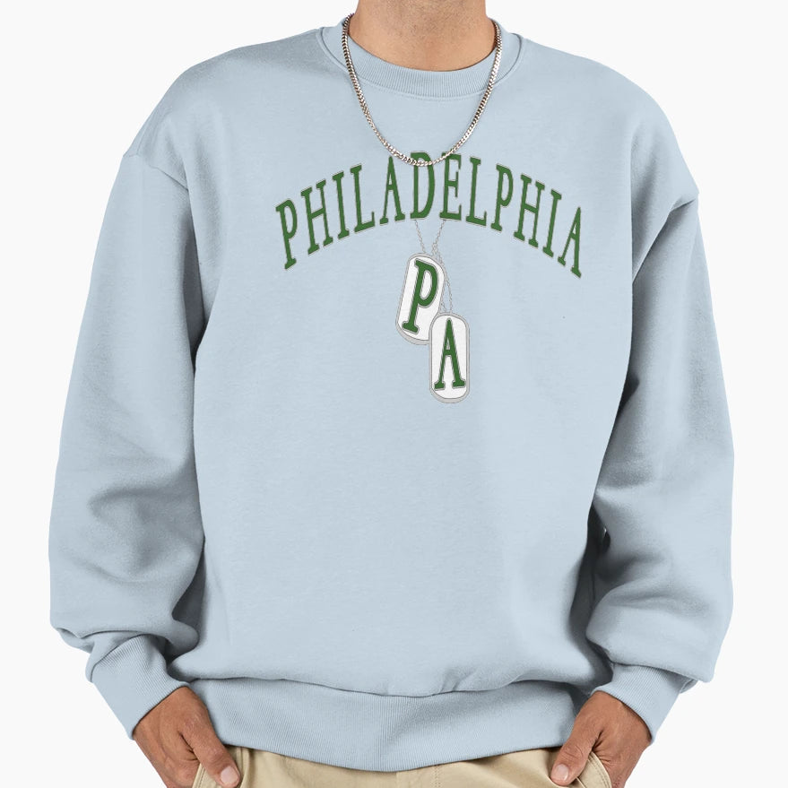 Philadelphia Pa Dog Tag T-Shirt - Casual Everyday Wear for Adults - T-Shirt, Sweatshirt, Hoodie
