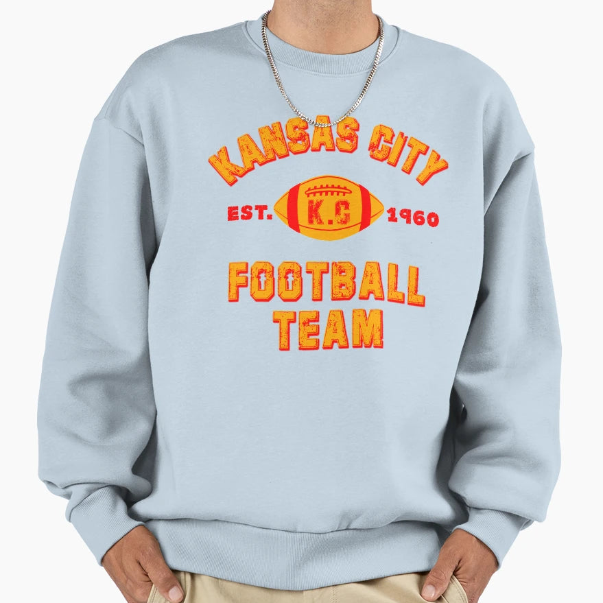 Kansas City Football Team Est 1960 Sweatshirt - Minimalist Print Unisex - T-Shirt, Sweatshirt, Hoodie