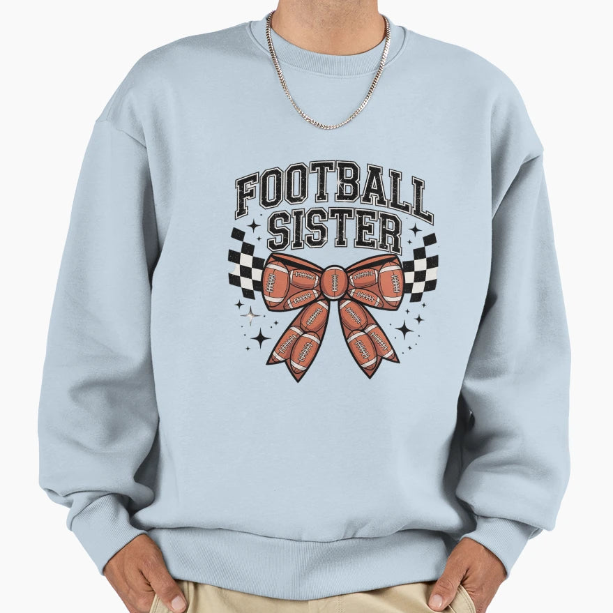 Coquette Bow American Football Sweatshirt - Novelty Apparel for Adults - T-Shirt, Sweatshirt, Hoodie