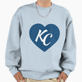 Royal Blue Kc Heart I Love Sweatshirt - Fun Novelty Design for Adults - T-Shirt, Sweatshirt, Hoodie