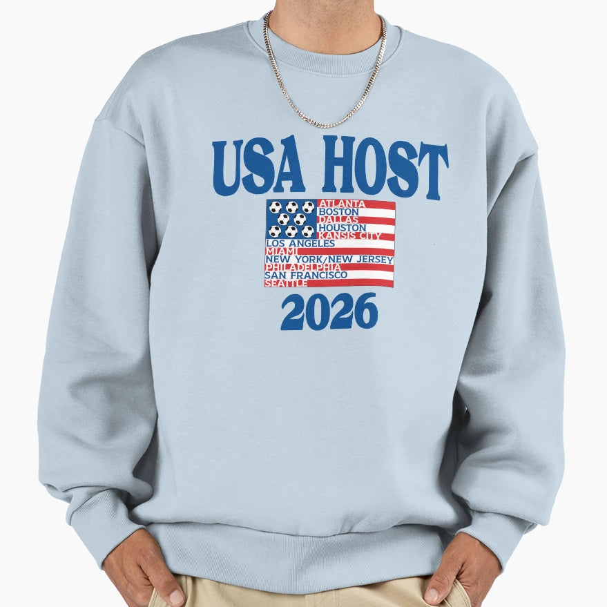 World Cup26 Usa Host Country Art Sweatshirt - Aesthetic Graphic for Adults - T-Shirt, Sweatshirt, Hoodie