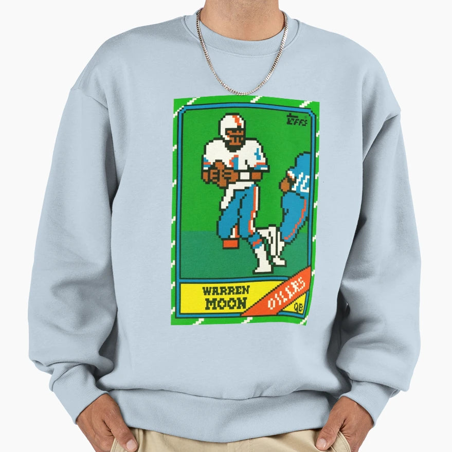 Warren Moon 8 Bit Football Rookie Sweatshirt - Aesthetic Graphic Men Women - T-Shirt, Sweatshirt, Hoodie