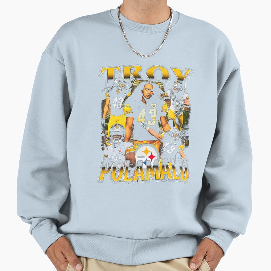 Troy Polamalu Bootleg Sweatshirt - Graphic Print for Adults - T-Shirt, Sweatshirt, Hoodie