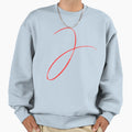 J Monogram Red Hand Sweatshirt - Casual Everyday Wear Unisex - T-Shirt, Sweatshirt, Hoodie