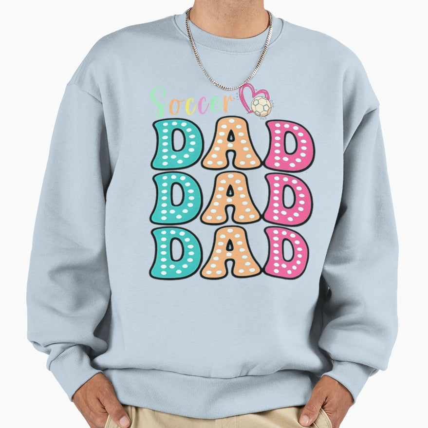 Soccer Dad Polka Dot Sweatshirt - Aesthetic Graphic for Adults - T-Shirt, Sweatshirt, Hoodie