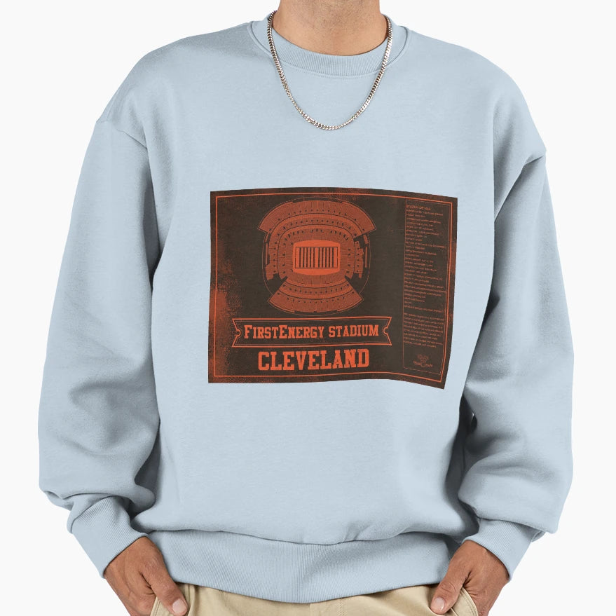 Cleveland Browns Firstenergy Stadium Sweatshirt - Custom Art Print Unisex - T-Shirt, Sweatshirt, Hoodie