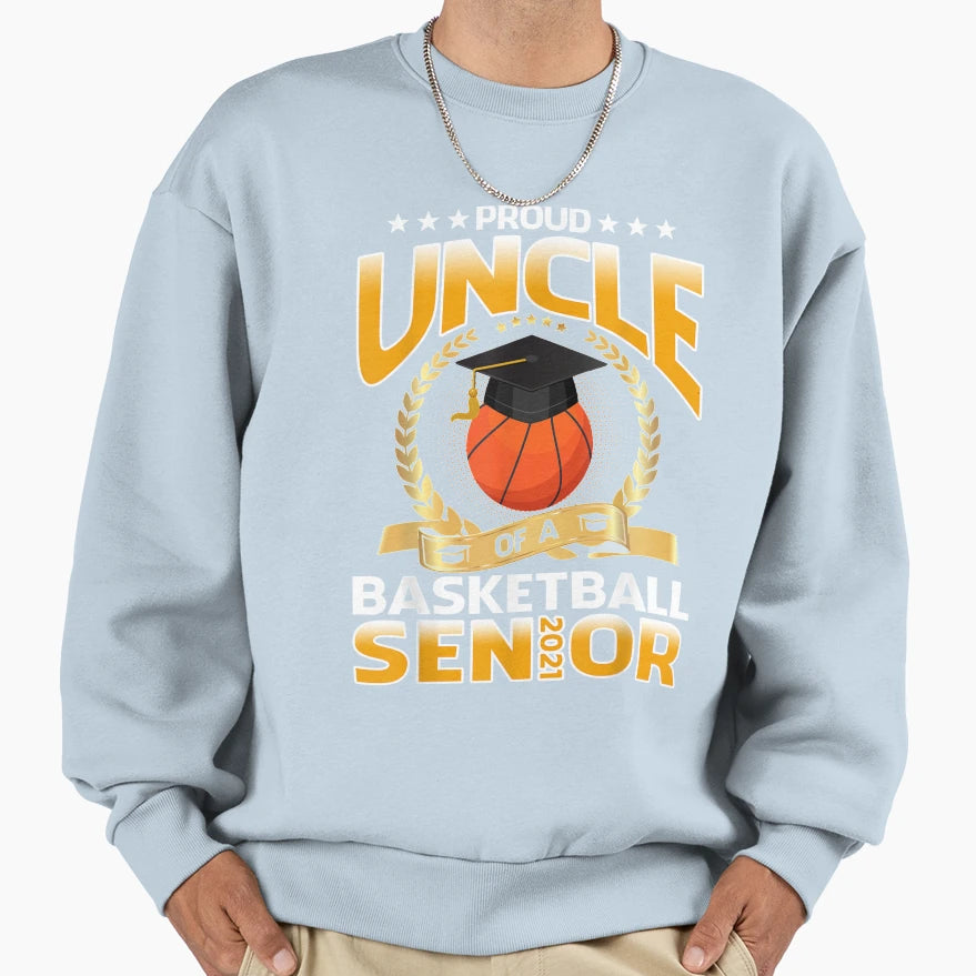 Proud Uncle Basketball Sweatshirt - Minimalist Print for Adults - T-Shirt, Sweatshirt, Hoodie