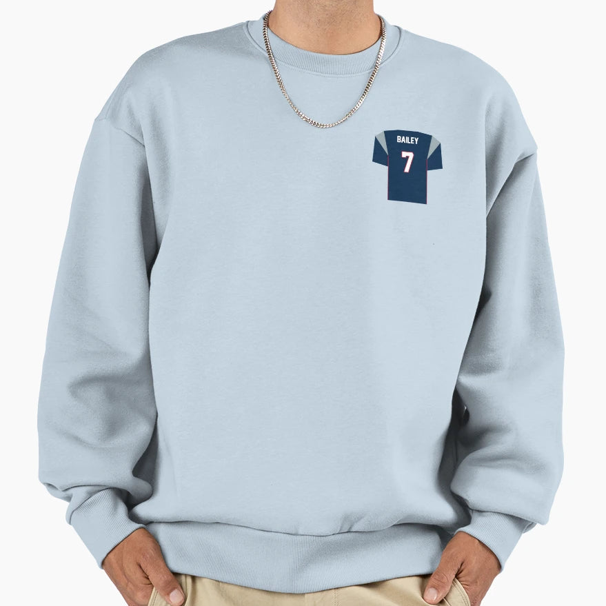 Jake Bailey Patriots Jersey Sweatshirt - Custom Art Print Men Women - T-Shirt, Sweatshirt, Hoodie