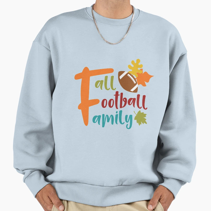 Fall Football Family Watercolor Sweatshirt - Custom Art Print Unisex - T-Shirt, Sweatshirt, Hoodie