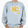 I Love Kansas City Football Heart Sweatshirt - Minimalist Print Men Women - T-Shirt, Sweatshirt, Hoodie